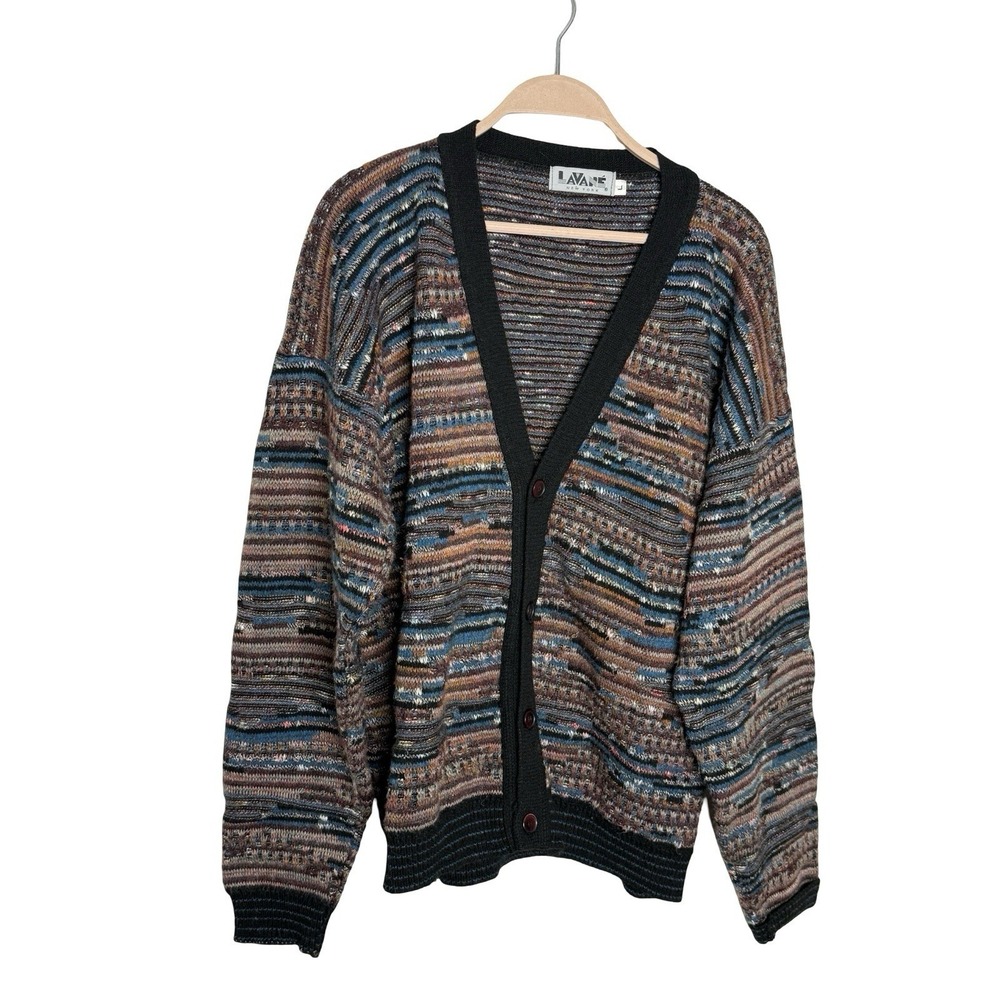 Vintage Lavane Sweater Men Large Button Cardigan Made USA 80s 90s‎ USA